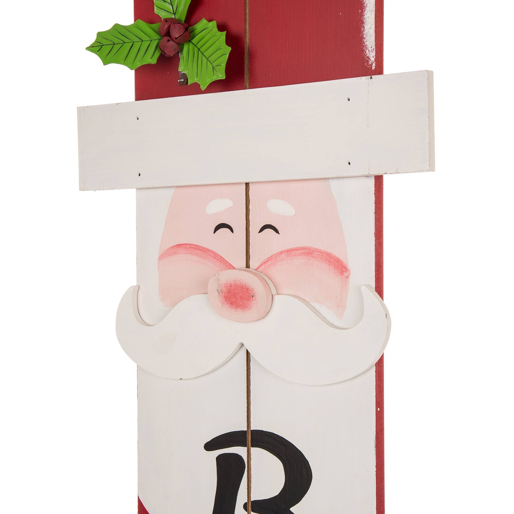Glitzhome® 3.5ft. Wooden Believe Santa Porch Sign